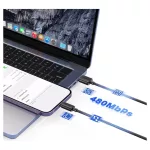 USAMS KY Series kábel US-SJ689 2.4A USB-A to Lightning 1m fekete