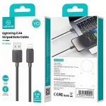 USAMS KY Series kábel US-SJ689 2.4A USB-A to Lightning 1m fekete