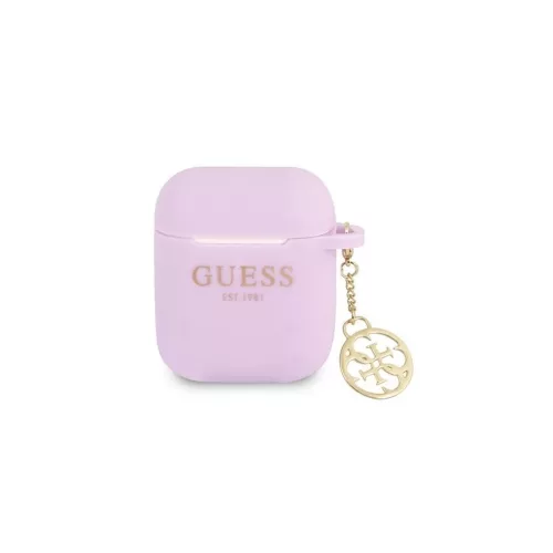 CG MOBILE GUESS CHARMS szilikon tok (telefondísz) LILA Apple AirPods/AirPods 2 (GUA2LSC4EU)