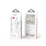 YESIDO CA119 szilikon kábel 12W USB/LIGHTNING 1M 2,4A fehér