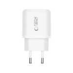 TECH-PROTECT NCA45W-GAN 2-PORT hálózati töltő PD 45W / QC3.0 + TYPE-C kábel fehér