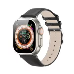 DUX DUCIS strap YS valódi bőr szíj Apple Watch 38/40/41 mm készülékhez fekete