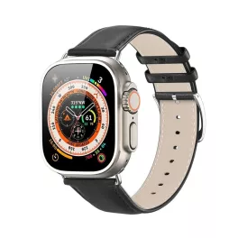   DUX DUCIS strap YS valódi bőr szíj Apple Watch 38/40/41 mm készülékhez fekete