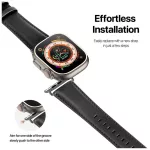 DUX DUCIS strap YS valódi bőr szíj Apple Watch 38/40/41 mm készülékhez fekete