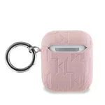 Karl Lagerfeld PU domborított Choupette tok AirPods 1/2 készülékhez rózsaszín