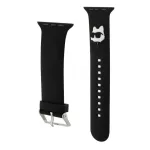 Karl Lagerfeld Choupette Head NFT óraszíj Apple Watch 38/40/41 készülékhez fekete