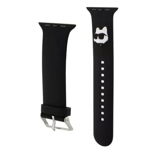 Karl Lagerfeld Choupette Head NFT óraszíj Apple Watch 38/40/41 készülékhez fekete