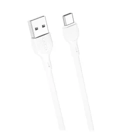 XO NB200 USB-USB-C kábel 1,0 m 2,1 A fehér