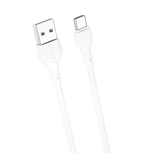 XO NB200 USB-USB-C kábel 1,0 m 2,1 A fehér