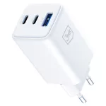 Fali töltő 3MK Hyper GaN Charger 65W 1xUSB-A 2xUSB-C PD QC4+ fehér
