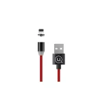 USAMS U-Sure Magnetic Lightning kábel 1m 2.1A fonott piros SJ292USB02 (US-SJ292)