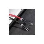 USAMS U-Sure Magnetic Lightning kábel 1m 2.1A fonott piros SJ292USB02 (US-SJ292)