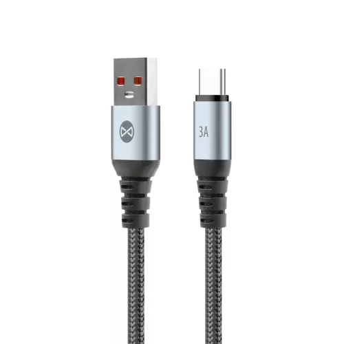 Forever Braix USB–USB-C kábel 1,0 m 3A fekete