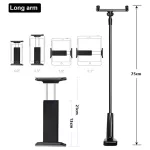 AWEI asztali tartó X3 4"-10.5" long arm fehér