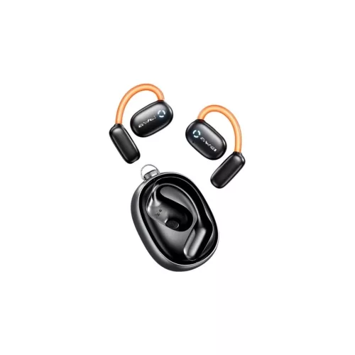 Awei bluetooth fülhallgató SZTEREO (v5.4, TWS, fülre akasztható, aktív zajszűrő, mikrofon + töltőtok) FEKETE (TZ13)