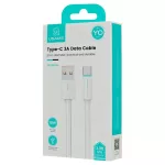 USAMS kábel USB-C 3A YU Series 1m USB-C/USB-A SJ732USB02 (US-SJ732) fehér