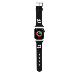   Karl Lagerfeld óraszíj fekete KLAWLSLKCNK Apple Watch 42mm (S1-S3) / 44mm / 45mm / 46mm / 49mm készülékhez