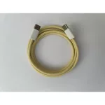 Dreamtech PD fonott kábel sárga USB-C / USB-C 3A 60W 1M