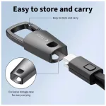 Tech-Protect ULTRABOOST DNA Kulcstartós Type-C szürke adatkábel PD60W/3A