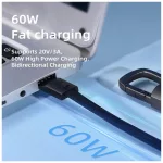 Tech-Protect ULTRABOOST DNA Kulcstartós Type-C szürke adatkábel PD60W/3A