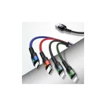 USAMS Braided U26 4-in-1 kábel 3m 2A Fast Charge (2xLightning/microUSB/USB-C) SJ413USB01 (US-SJ413)