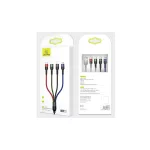 USAMS Braided U26 4-in-1 kábel 3m 2A Fast Charge (2xLightning/microUSB/USB-C) SJ413USB01 (US-SJ413)