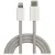 Maxlife MXUC-06 kábel USB-C–Lightning 1,0 m 20W szürke nylon