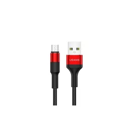   USAMS Braided U5 2A Micro USB kábel 1,2m SJ224USB02 (US-SJ224) piros
