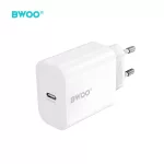 BWOO CDA233 PD 20W fali töltő 1x USB-C csatlakozóval és USB-C–USB-C kábellel, fehér
