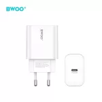 BWOO CDA233 PD 20W fali töltő 1x USB-C csatlakozóval és USB-C–USB-C kábellel, fehér