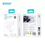 BWOO CDA233 PD 20W fali töltő 1x USB-C csatlakozóval és USB-C–USB-C kábellel, fehér
