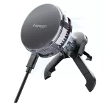 SPIGEN ESSENTIAL EV25MFAQ Qi2.2 PELTIER MAGNETIC MAGSAFE autós szellőzőre szerelhető vezeték nélküli töltő fekete