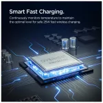 SPIGEN ESSENTIAL EV25MFAQ Qi2.2 PELTIER MAGNETIC MAGSAFE autós szellőzőre szerelhető vezeték nélküli töltő fekete