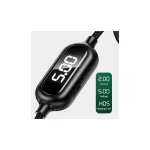 USAMS Braided U48 Lightning kábel 1.2m 2A gyorstöltéssel LED-del SJ423USB02 (US-SJ423) zöld