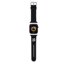   Karl Lagerfeld óraszíj fekete KLAWLSLCNK Apple Watch 42mm (S1-S3) / 44mm / 45mm / 46mm / 49mm készülékhez