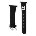 Karl Lagerfeld óraszíj fekete KLAWLSLCNK Apple Watch 42mm (S1-S3) / 44mm / 45mm / 46mm / 49mm készülékhez