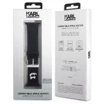 Karl Lagerfeld óraszíj fekete KLAWLSLCNK Apple Watch 42mm (S1-S3) / 44mm / 45mm / 46mm / 49mm készülékhez