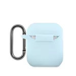 Lacoste Liquid Silicone Glossy Printing Logo tok AirPods 1/2 készülékhez kék