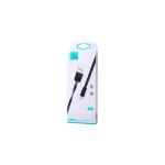 USAMS U2 lapos kábel Lightning 1,2 m SJ199IP01 iPhone 5/6/7/8/X készülékhez fekete (US-SJ199)
