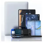 Kábel 3MK Hyper Cable N-SERIES USB-C to USB-C 2m 20V/3A 60W forgatható fekete