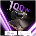 TECH-PROTECT CC03 2-portos autós töltő PD 100W fekete