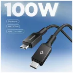 SPIGEN EB10010CC ESSENTIAL TYPE-C kábel 100W 100CM fekete