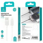 Kábel USAMS KY Series US-SJ689 2.4A USB-A to Lightning 1m fehér