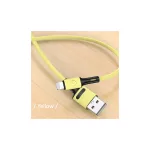 USAMS U52 Lightning 2A gyorstöltőkábel 1 m sárga SJ434USB03 (US-SJ434)