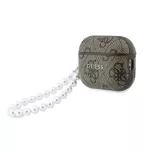 Guess PU 4G Classic Logo Pearl Strap tok AirPods Pro 3 készülékhez barna