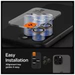 SPIGEN Optik Pro Glas.tr „EZ Fit” kameravédő 2-pack iPhone 16 Pro / Max / 17 Pro / Max készülékhez sivatagi titán