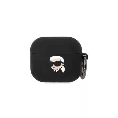 CG MOBILE KARL LAGERFELD 3D LOGO NFT KARL HEAD szilikon tok (karabíner) FEKETE Apple AirPods 3 (KLA3RUNIKK)