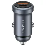 Autós töltő USAMS CC322 30W 1xUSB-A 1xUSB-C tarnish