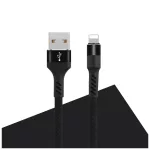 Maxlife MXUC-01 USB–Lightning kábel 1,0 m 2A fekete nylon