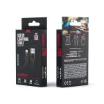 Maxlife MXUC-01 USB–Lightning kábel 1,0 m 2A fekete nylon